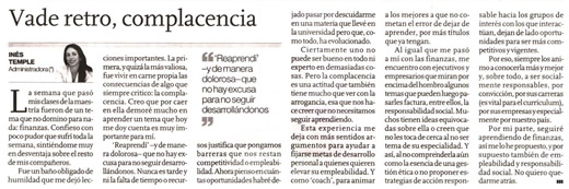 Vade retro, complacencia