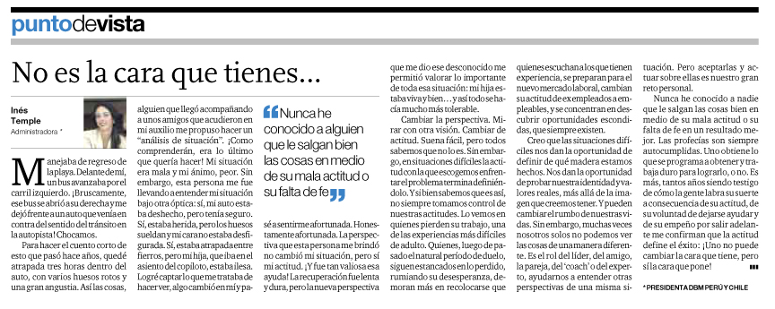 No es la cara que tienes….