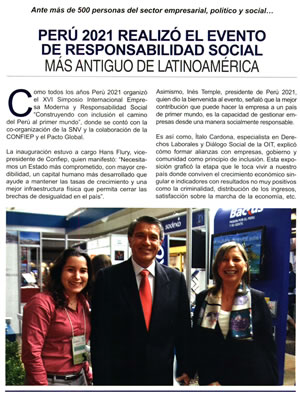Perú 2021 realizó el evento de Responsabilidad Social más antiguo de Latinoamérica