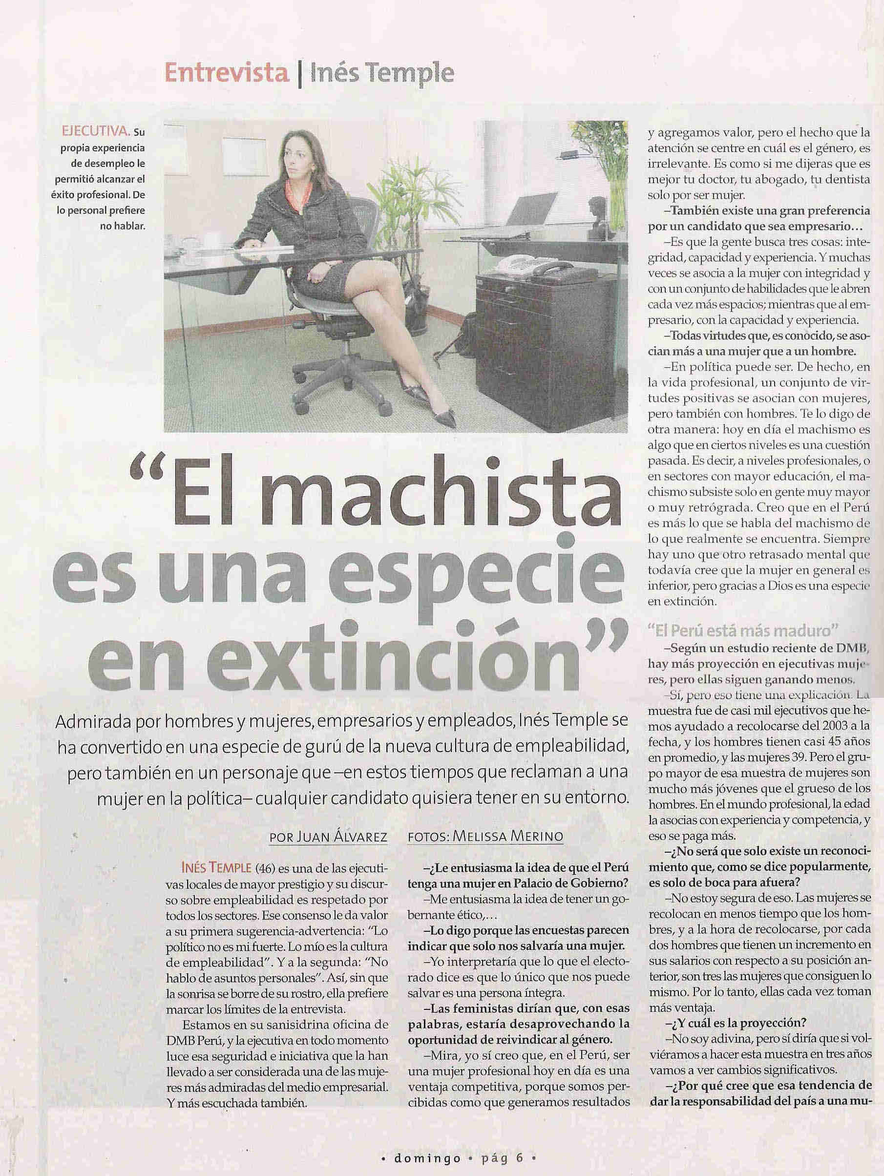 El machismo es una especie en extinción