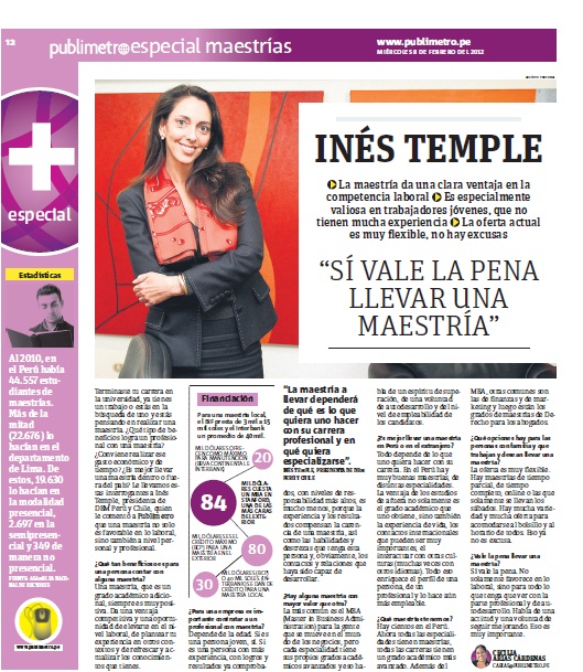 Publimetro – Especial Maestrias