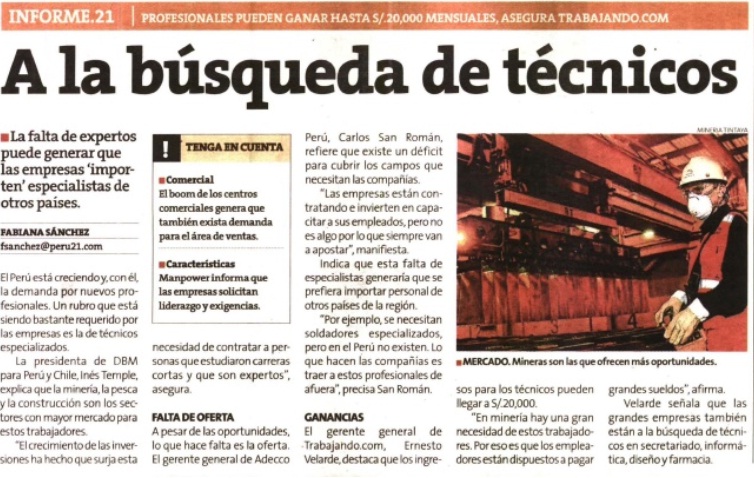 A la búsqueda de técnicos