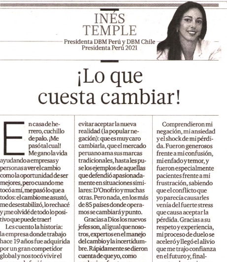¡ Lo que cuesta cambiar !