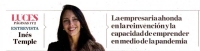 Inés Temple en la portada de Diario El Comercio - Suplemento Luces