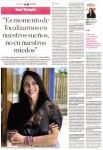Inés Temple en la portada de Diario El Comercio - Suplemento Luces